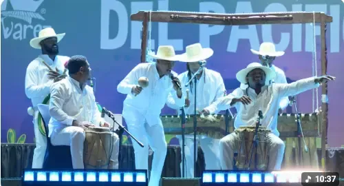 Presentación de música del Pacífico en el Festival Petronio Álvarez
